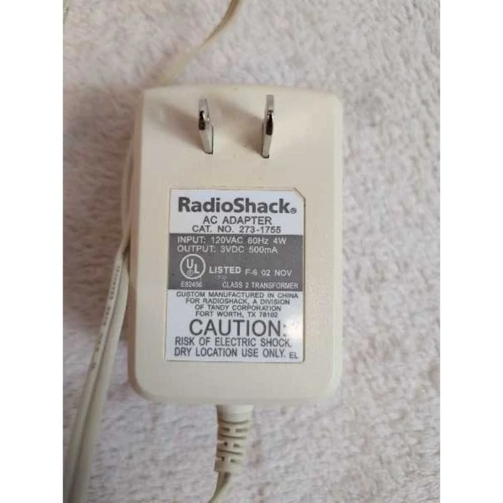 RadioShack 273-1755‎ 3V 500mA AC Adapter Charger Power Supply